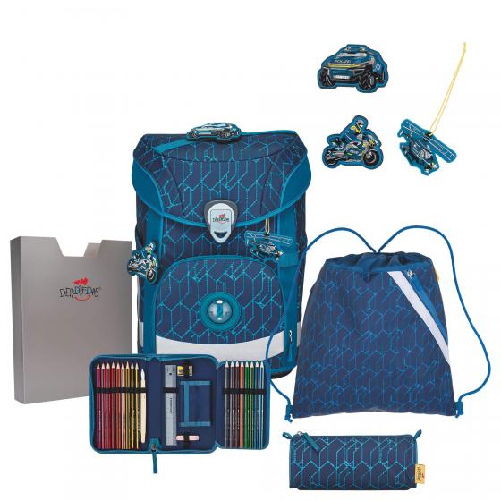 ErgoFlex Easy - Schoolbag Set 5tlg. 950 g Blue Speed
