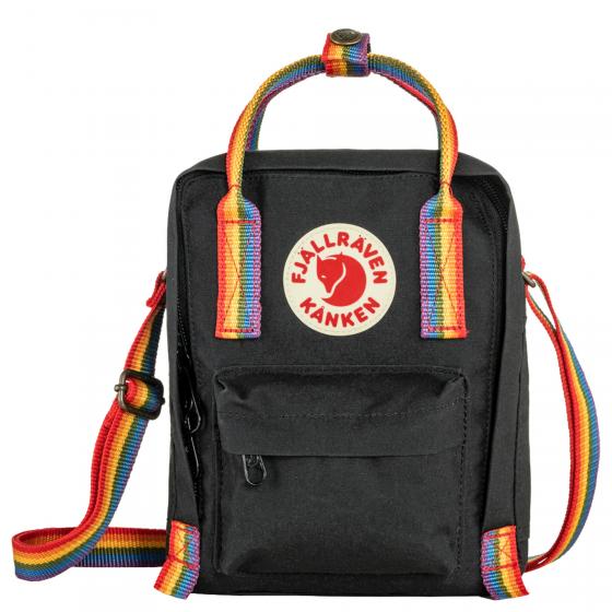 Kanken Rainbow Sling - Shoulder bag 20 cm black-rainbow pattern